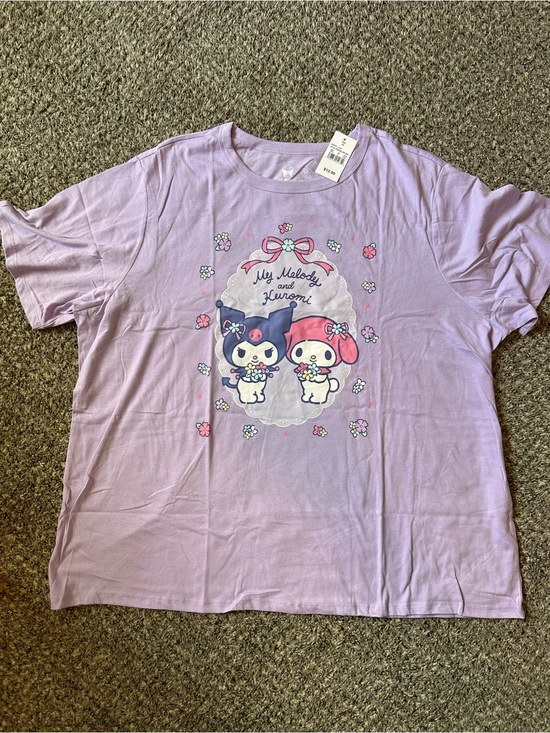 Sanrio Tops - Sanrio Lilac My Melody & Kuromi Floral Graphic Tee